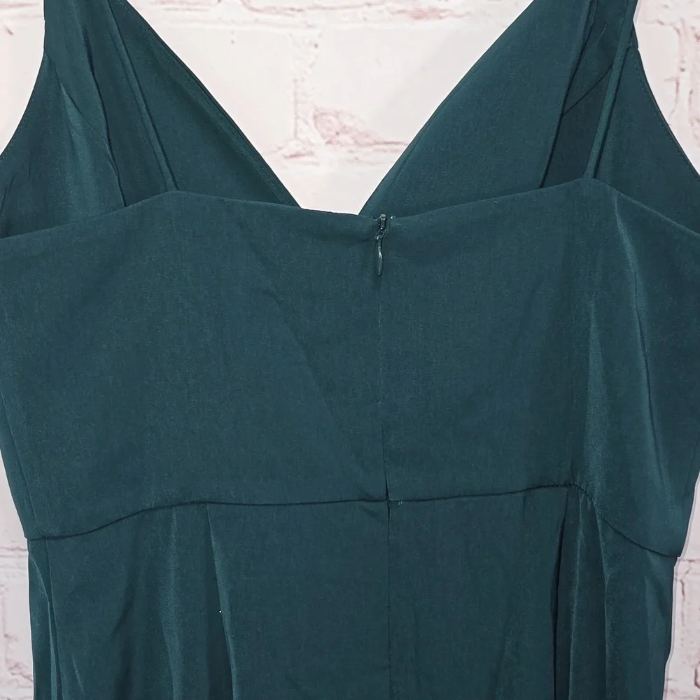 Shona Joy Core Cocktail Draped Dress Seaweed Green Womens Size 8 NWT - Picture 8 of 16